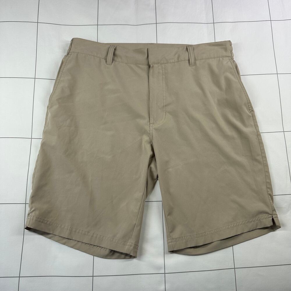 Fair Harbor Shorts Men 33 Khaki Midway Performance Golf Casual Quick Dry Stretch